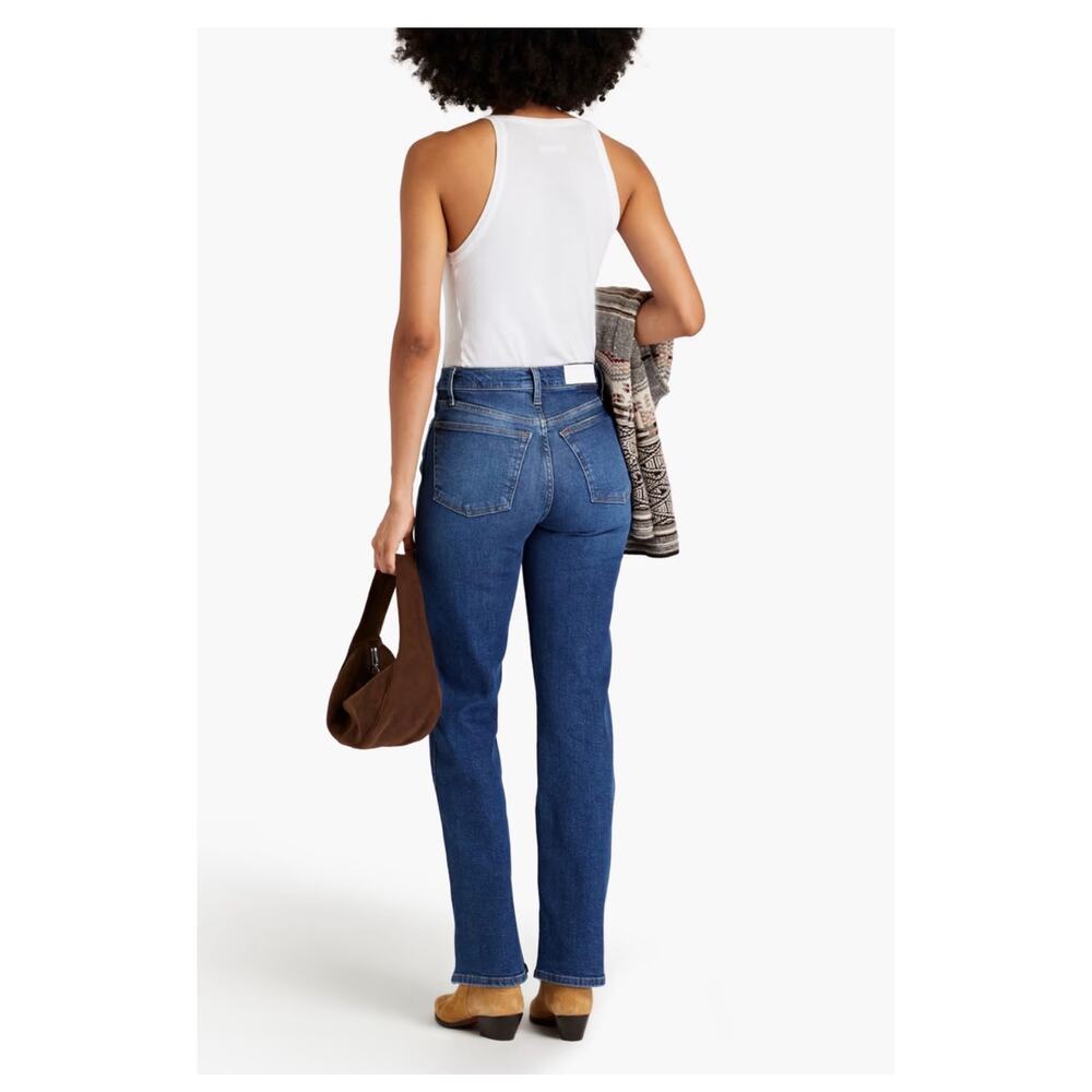 NEW RE/DONE 90s Retro High-Rise Straight-Leg Jeans Dark Wash Size 23 US 0 - Picture 2 of 4